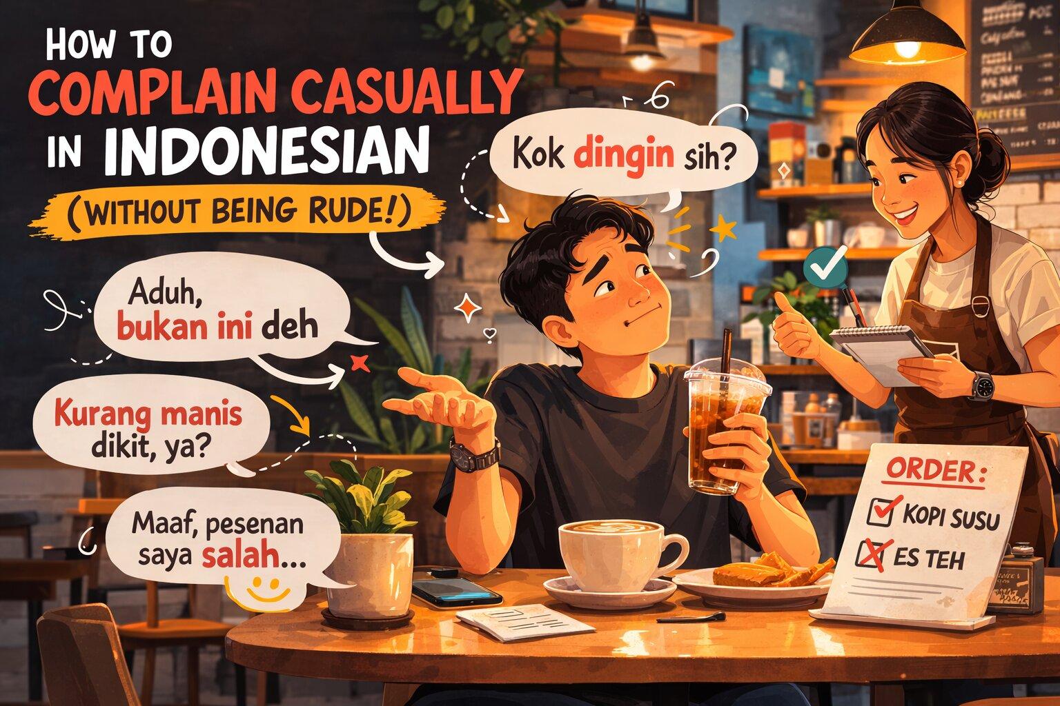 How to Complain Casually in Indonesian (Without Being Rude)