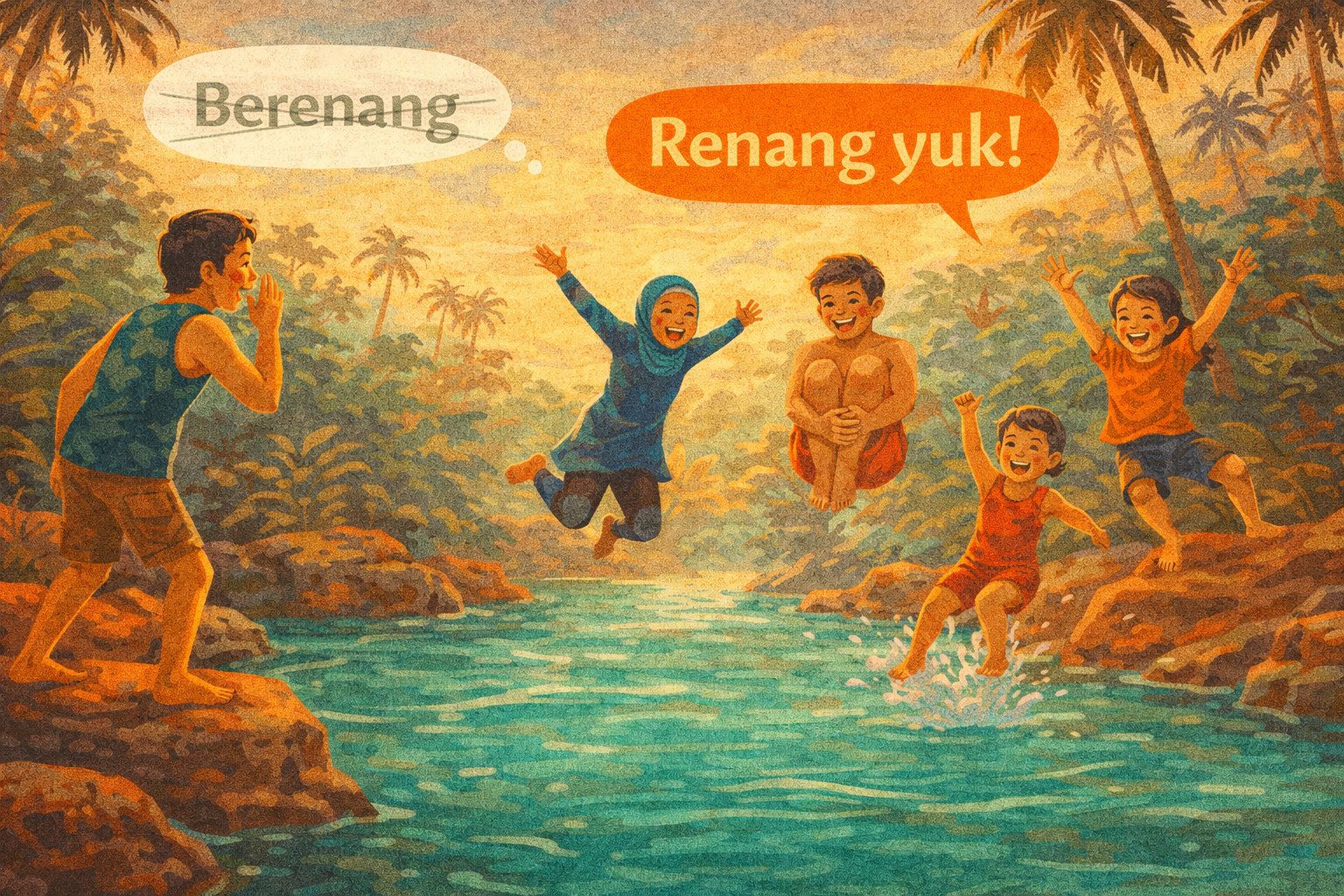 How to Say Berenang in Casual Indonesian (Hint: Drop the Ber-)