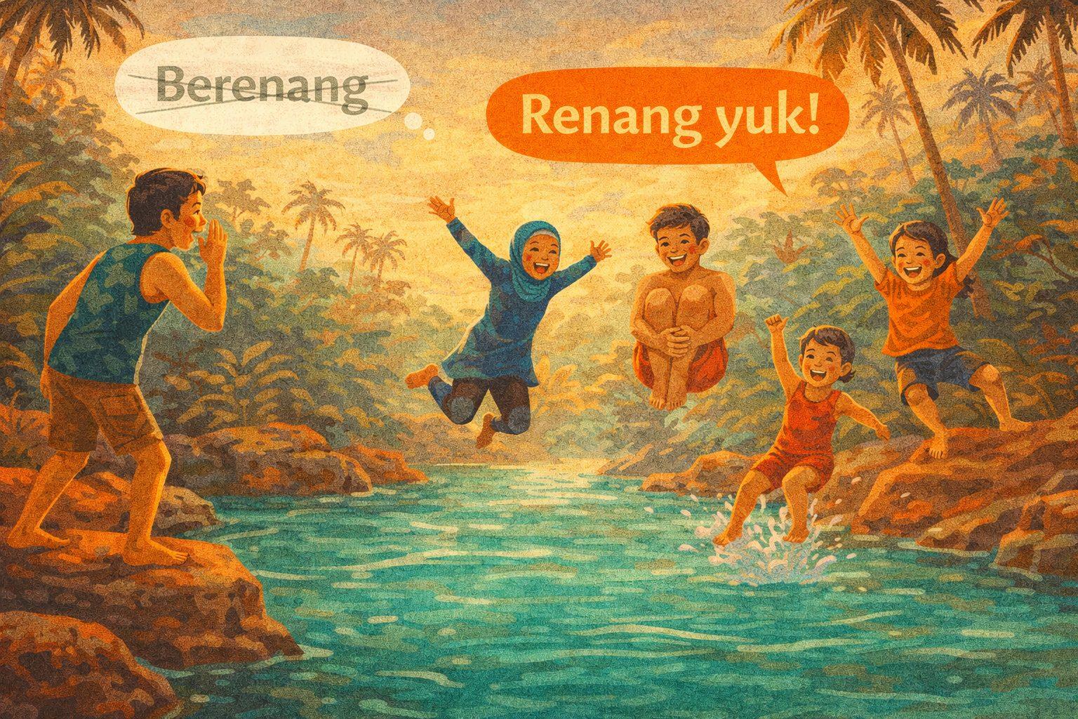 How to Say Berenang in Casual Indonesian (Hint: Drop the Ber-)
