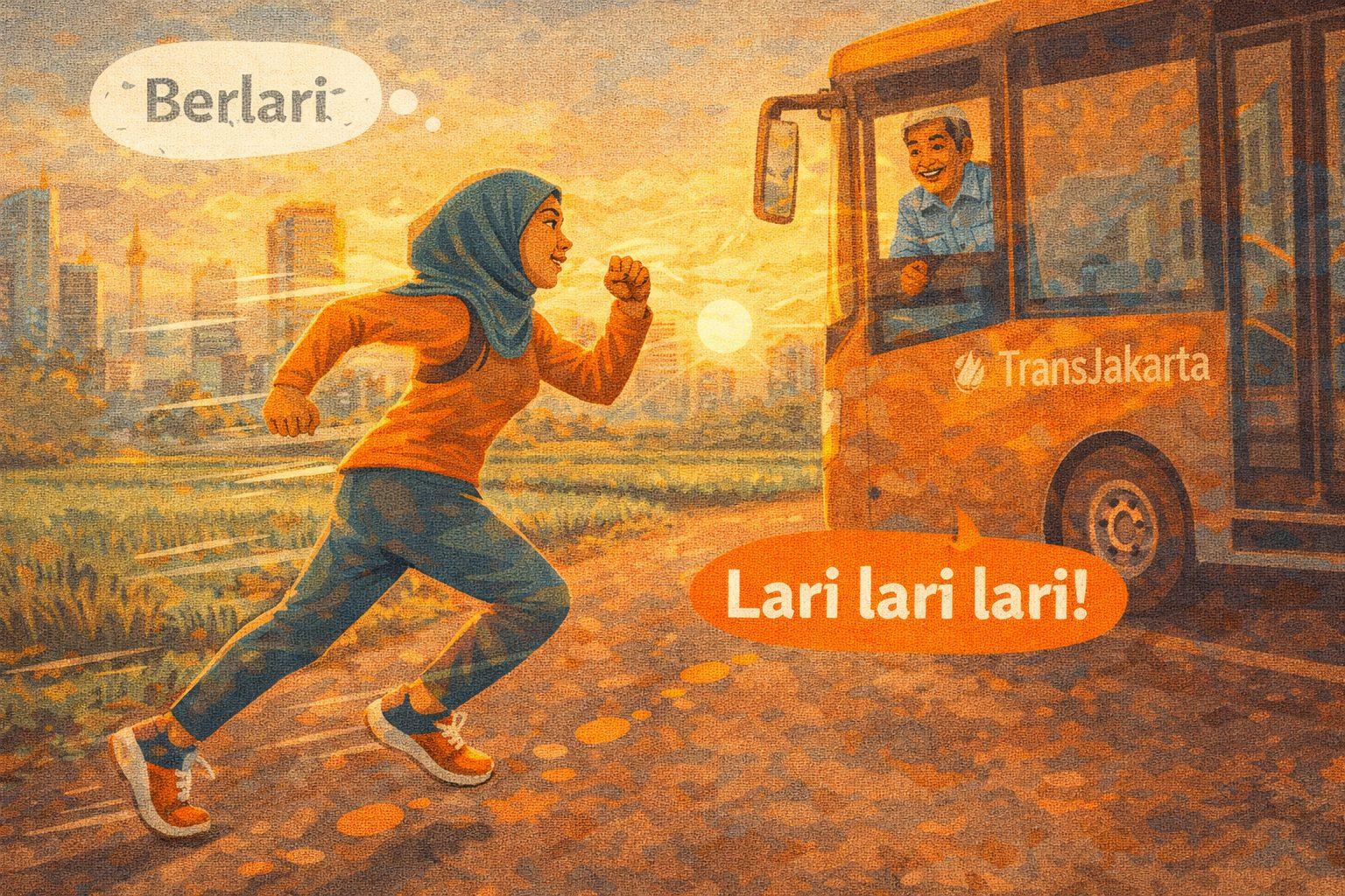 How to Say Berlari in Casual Indonesian (Hint: Drop Half the Word)